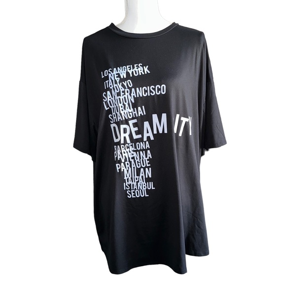torrid Tops - Torrid International Cities Black Oversized Tshirt|Torrid Oversized Shirt